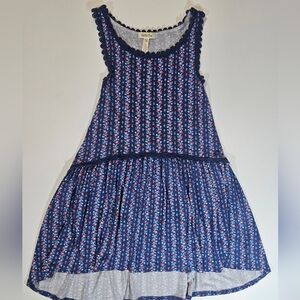 Matilda Jane Tank Top Womens XS Blue Pink Floral Babydoll Feminine Cottagecore‎